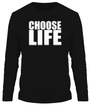 Мужская футболка длинный рукав Choose life