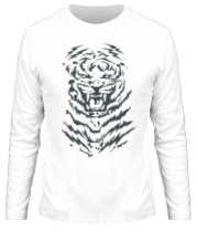 Мужская футболка длинный рукав Тигр (tigris) фото