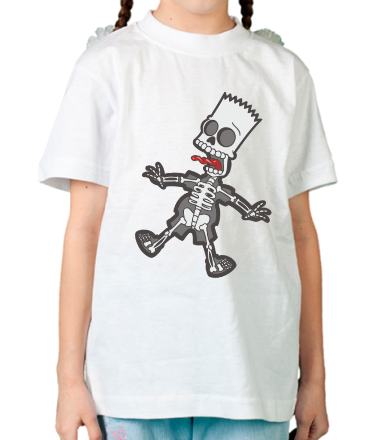 Детская футболка Скелет Барта