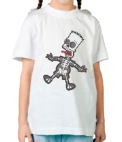 Детская футболка Скелет Барта фото