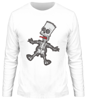 Мужская футболка длинный рукав Скелет Барта фото
