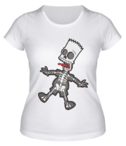 Женская футболка Скелет Барта фото
