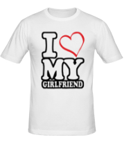 Мужская футболка I love my girlfriend  фото