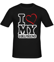 Мужская футболка I love my girlfriend  фото