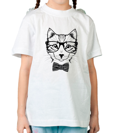 Детская футболка Кот в очках