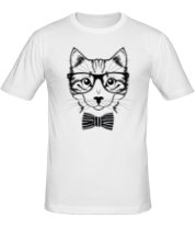 Мужская футболка Кот в очках фото