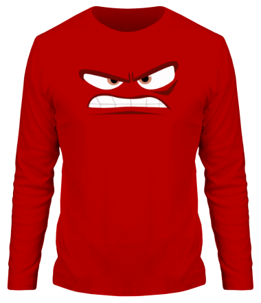 Мужская футболка длинный рукав Anger face