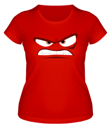 Женская футболка Anger face
