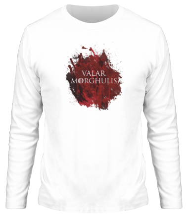Мужская футболка длинный рукав Blood Valar Morghulis