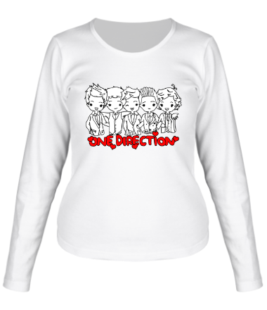 Женская футболка длинный рукав One Direction