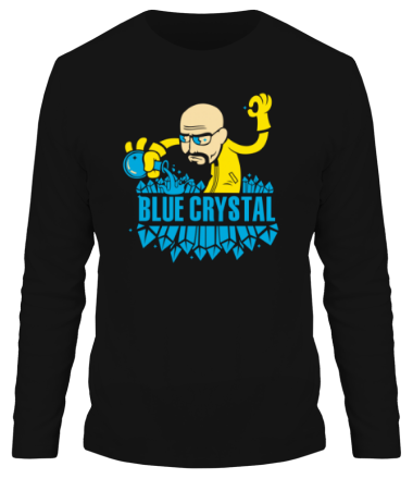 Мужская футболка длинный рукав Blue crystal meth