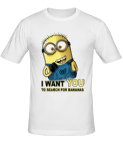Мужская футболка I want you to search for bananas фото