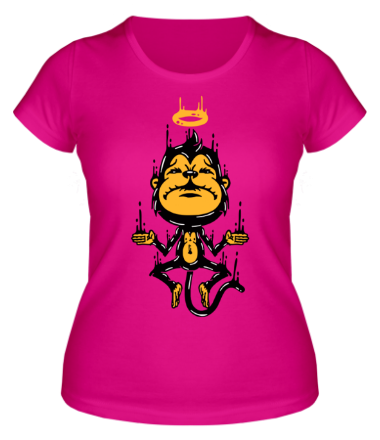 Женская футболка Веселая обезьянка 
