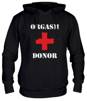 Толстовка худи Orgasm donor — донор оргазмов  фото