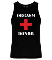 Мужская майка Orgasm donor — донор оргазмов  фото