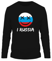 Мужская футболка длинный рукав Русский смайл  фото