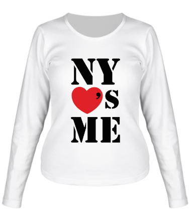 Женская футболка длинный рукав NY's me