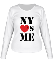 Женская футболка длинный рукав NY's me фото