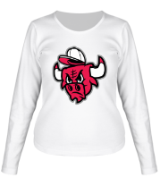 Женская футболка длинный рукав Chicago Bulls (в кепке) фото
