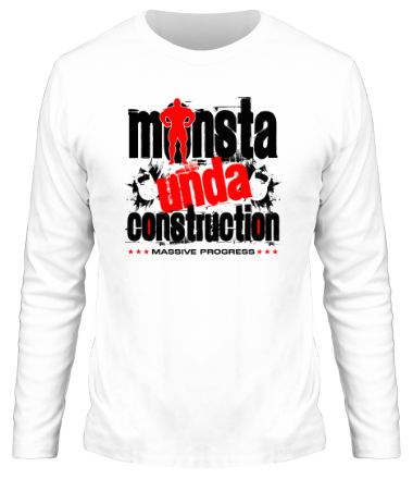 Мужская футболка длинный рукав Monsta unda construction