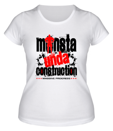 Женская футболка Monsta unda construction