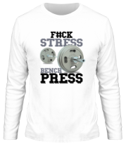 Мужская футболка длинный рукав Fuck stress фото