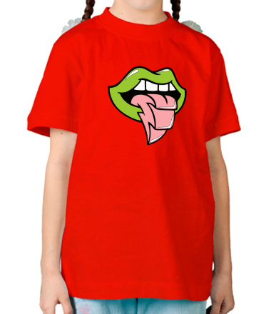 Детская футболка Губы и язык