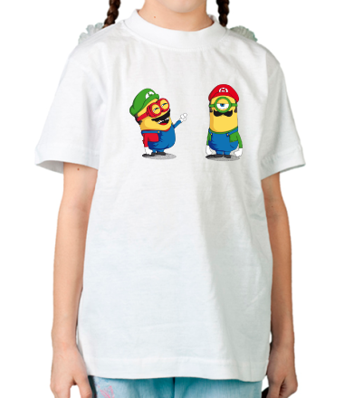 Детская футболка Миньон Супер Марио