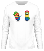 Мужская футболка длинный рукав Миньон Супер Марио фото