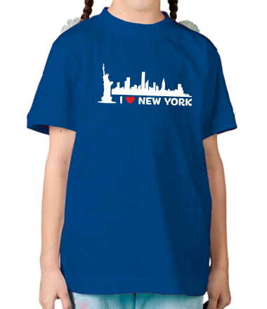 Детская футболка I love NY (панорама) 