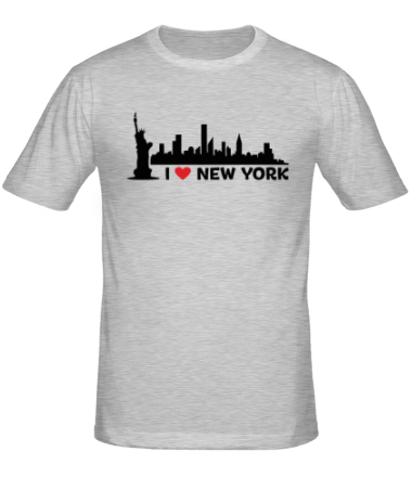 Мужская футболка I love NY (панорама) 