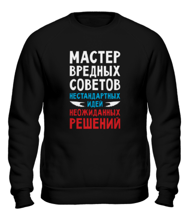 Толстовка без капюшона Мастер вредных советов