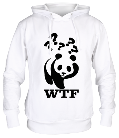 Толстовка худи WTF - белая панда