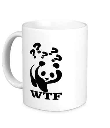 Кружка WTF - белая панда