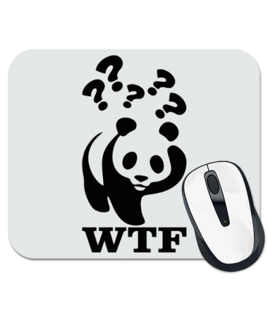 Коврик для мыши WTF - белая панда
