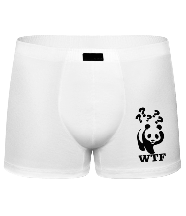 Трусы мужские боксеры WTF - белая панда