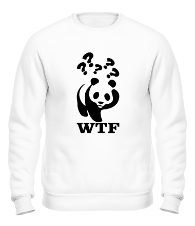 Толстовка без капюшона WTF - белая панда