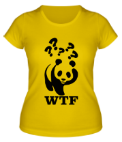 Женская футболка WTF - белая панда фото