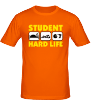 Мужская футболка Тяжелая жизнь студента фото
