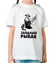Детская футболка Заядлый рыбак фото