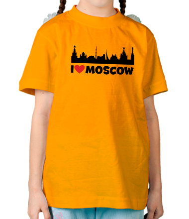 Детская футболка Я люблю тебя, Москва