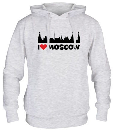 Толстовка худи Я люблю тебя, Москва