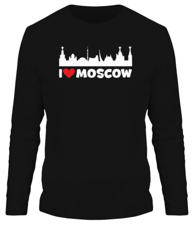 Мужская футболка длинный рукав Я люблю тебя, Москва
