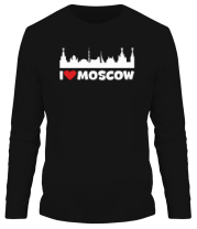 Мужская футболка длинный рукав Я люблю тебя, Москва фото