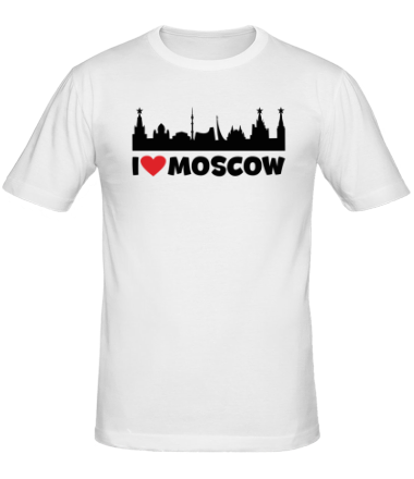 Мужская футболка Я люблю тебя, Москва