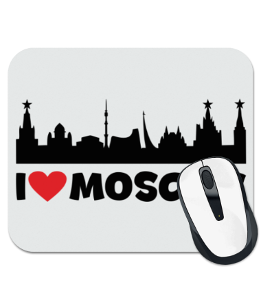 Коврик для мыши Я люблю тебя, Москва