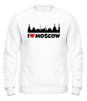 Толстовка без капюшона Я люблю тебя, Москва фото