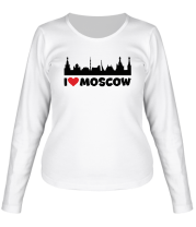 Женская футболка длинный рукав Я люблю тебя, Москва фото