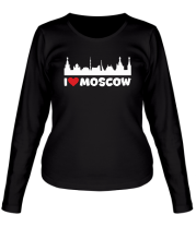 Женская футболка длинный рукав Я люблю тебя, Москва фото
