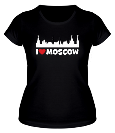 Женская футболка Я люблю тебя, Москва